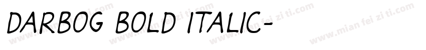 Darbog Bold Italic字体转换